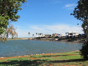 Canal front homes on the new fascine development.