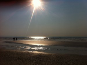 Mid afternoon and the jewelled sea beckons