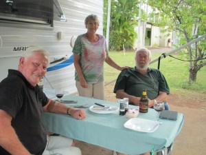 Getting ready for a BBQ last night,