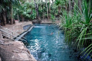 Rainbow Pool about 7 km south of Mataranka