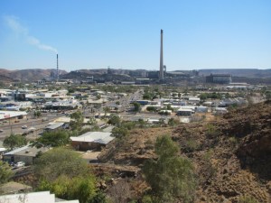 Mt Isa mine site which dominates the township.