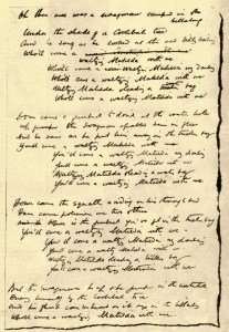 Banjo's original words. I gather there is a fair degree of mythology associated with the bard.