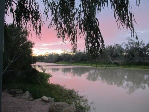 On the banks of the Thomson River, the setting for Smithy's outback campfire dinner