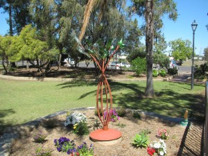 Miles even has its own version of a bottle tree!