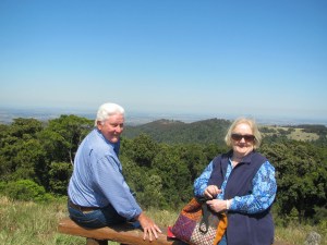 On the top of the mountain.