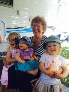A lovely pic of Isabel with the three girls back in Melbourne