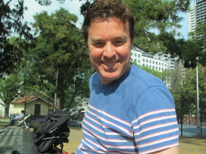 Daddy at Flagstaff Gardens picnic